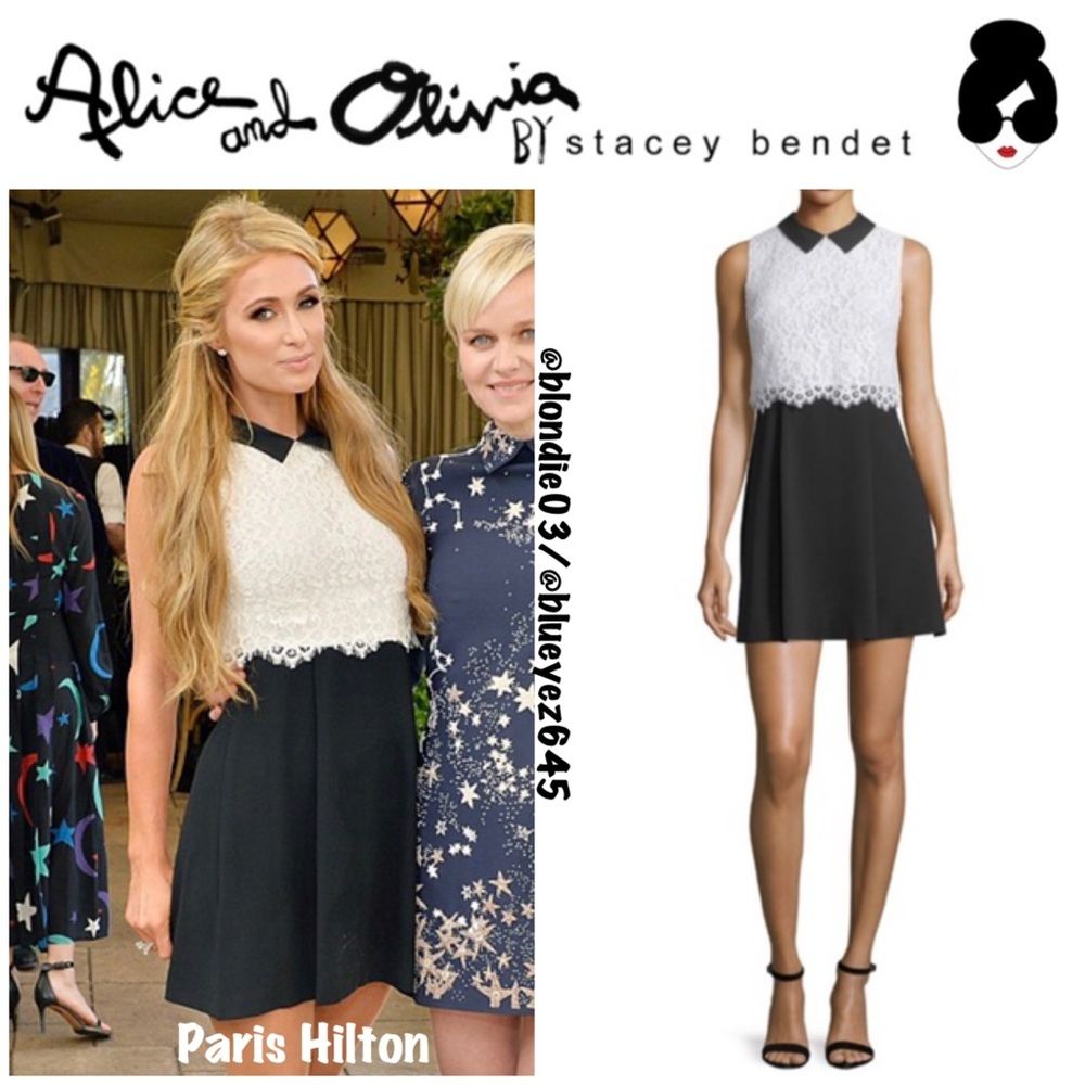 Alice + Olivia “Desra” Lace Collared Dress 6